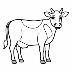 vector illustration of a cow