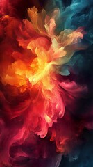 Abstract Colorful Flowing Art