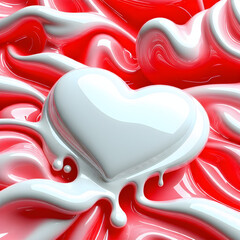 Ice cream art, heart