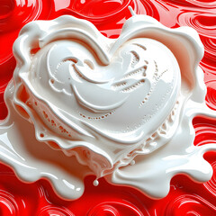 Ice cream art, heart
