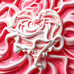 Ice cream art, heart