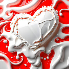 Ice cream art, heart