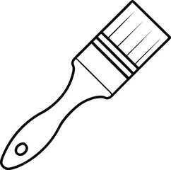 Paint Brush Outline Icon Line Art Drawing Vector | Art Tool, Creative & DIY Design