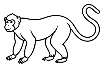 Minimalist Proboscis Monkey Vector