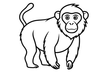 Minimalist Proboscis Monkey Vector