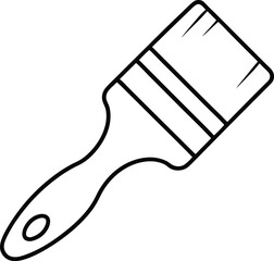 Paint Brush Outline Icon Line Art Drawing Vector | Art Tool, Creative & DIY Design