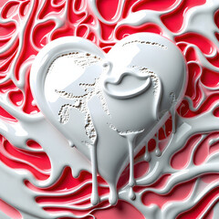 Ice cream art, heart