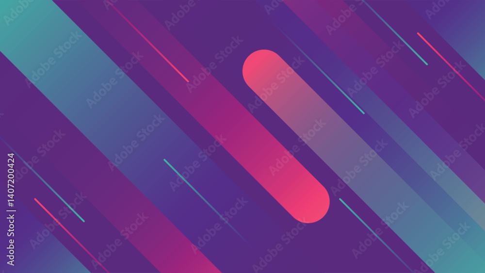 Poster colorful abstract geometric background featuring diagonal lines and gradient tones in purple and red