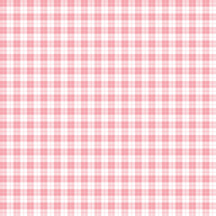 Pink plaid gingham, scottish tartan texture, grid graph paper with rhombus squares pattern, picnic napkin and curtain tablecloth, vector seamless geometric checkered fabric