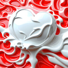 Ice cream art, heart