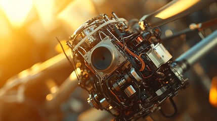 Complex Machine Mechanism with Wires and Gears