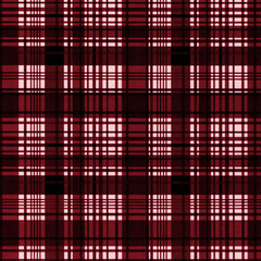 Deep red and black plaid grid pattern with bold woven texture. Seamless dramatic checkered background, ideal for fabric design, wallpaper, packaging, holiday themes, and vintage decor.
