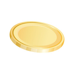 Golden Coin featuring captivating Flat Design Illustration
