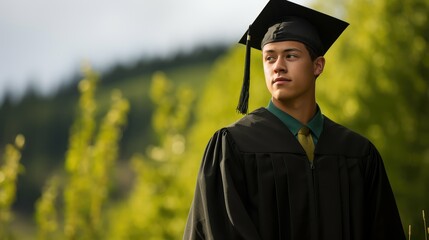 graduate graduation cap with gold tassel