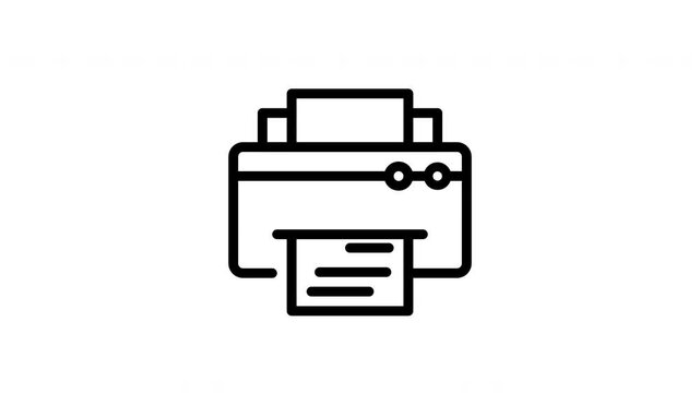 icon line motion graphic print