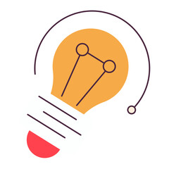 An imaginative and creative illustration of a lightbulb idea concept for various media applications