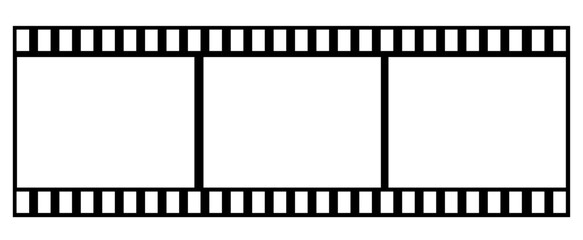 Blank 35mm film strip vector illustration