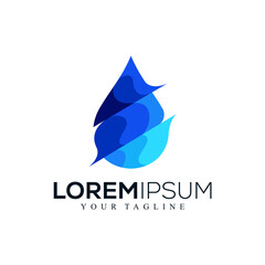 Abstract water drop logo design