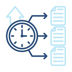 Priority Icon Two Color Outline Style. Vector Illustration For Graphic Design
