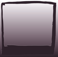 Black uneven frame on a purple background