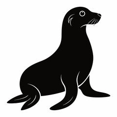 Minimalist Sea Lion Silhouette Vector