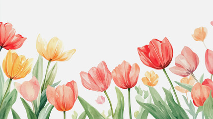 Fototapeta premium Elegant wedding invitation card background . Minimal hand painted watercolor botanical flowers texture template background. Design for wedding, vip cover, poster, rsvp moderncard.Valentine's Day