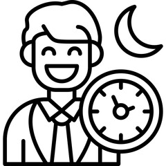 Overtime Icon Vector Element