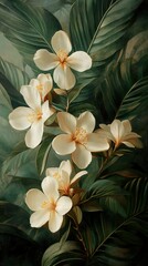 Obraz premium Tropical Floral Still Life Painting