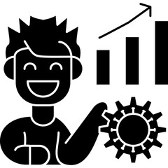 Bar Chart Icon Vector Element