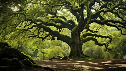 Fototapeta premium forest tree with roots