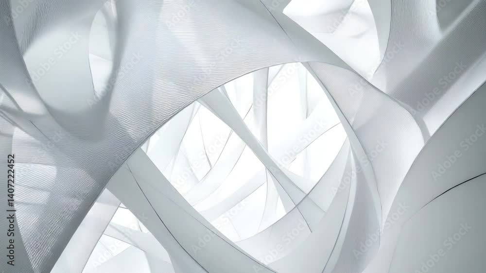 Poster abstract light texture with curved lines and soft shadows in a modern artistic style