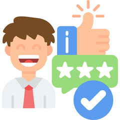 Customer Satisfaction Icon Vector Element