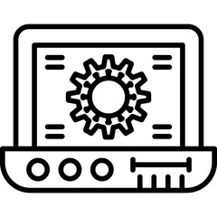 Online Setting Icon Vector Element