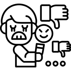 Cyberbullying Icon Vector Element