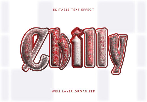 Chilly Text Effect Design Template