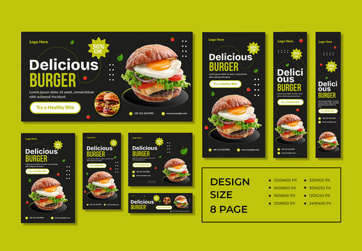 Modern Fast Food Promotion Web Banner