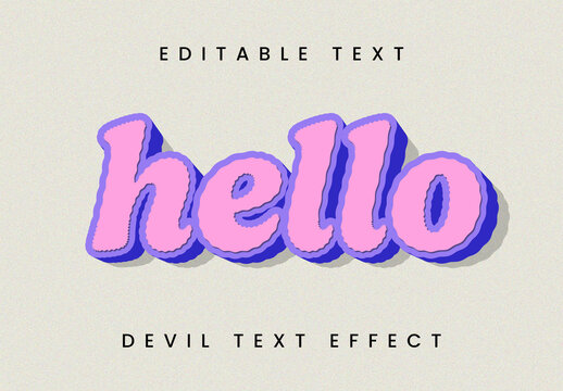 Layered Editable Text Effect Layour 3D Typography