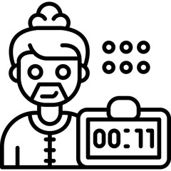 Alarm Clock Icon Vector Element