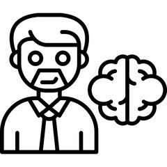 Fototapeta premium Brain Icon Vector Element