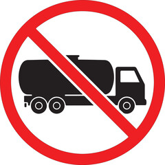 no lorry icon no truck transport sign vector