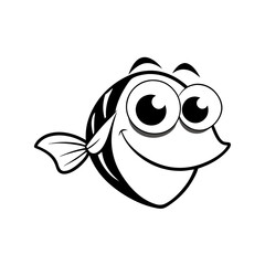 fish head with big eyes.