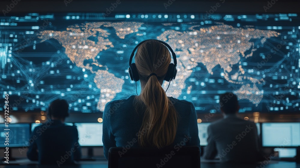 Poster the image depicts security teams working together to coordinate incident response and cybersecurity 