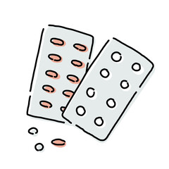 シンプルな薬をイメージしたイラスト素材