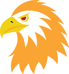 eagle head colorful in transparent background
