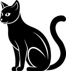 black cat vector