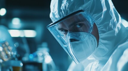 Chemical plant worker conducting a routine check. Featuring attention to detail and safety