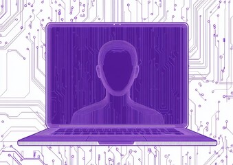 Fototapeta premium Computer programmers use laptops to code and develop software with digital technology, leveraging data science, global internet networks, data processing, cyber security systems, and cloud computing