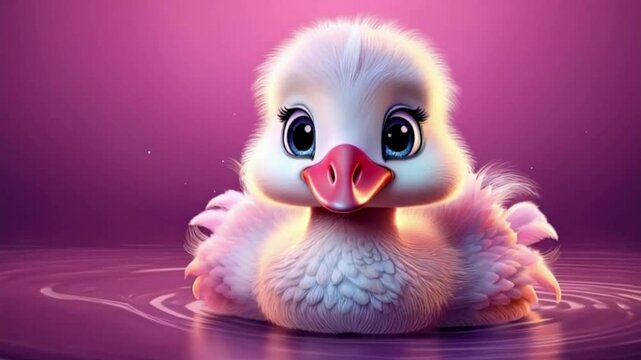 Niedlicher kleiner Schwan