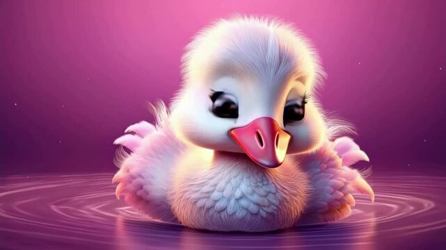 Niedlicher kleiner Schwan