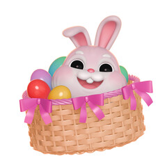easter bunny in a basket
